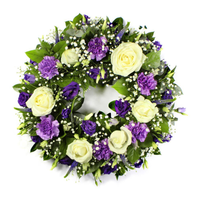 Purple Wreath - Classic Wreath in purple and white

Other colours on request
