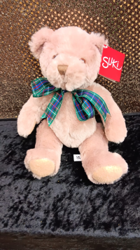 Teddy Bear - Plush Teddy Bear with a Tartan Ribbon